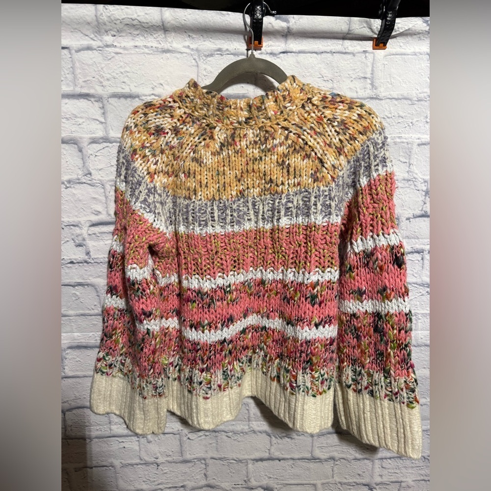 By Anthropologie Chunky Knit Sweater with Multicolor Accents, Size Small - Picture 4 of 15